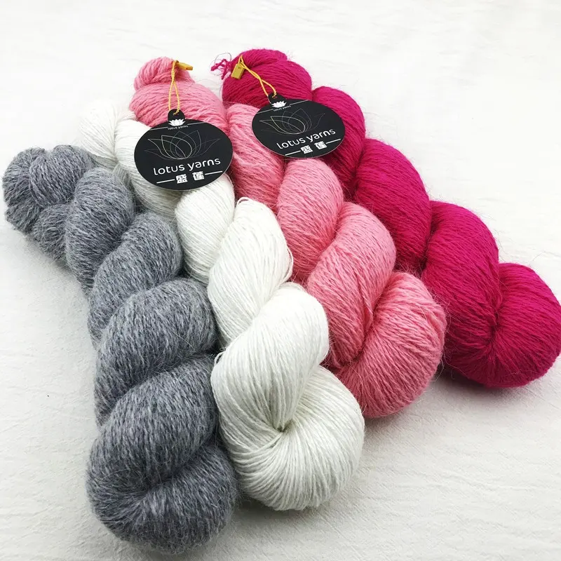 Lotus Yarns 50gram 350m Hank Wholesale best selling Angora Rabbit /Nylon Blended Handknitting Fancy Yarn