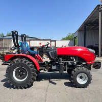 Tracteur agricole 4x4 diesel 80 CV pour forêt, serre, transport, ferme et aménagement de fossés, livraison gratuite