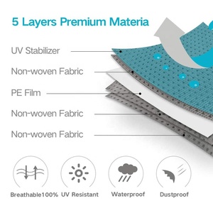 Easepal ผ้าคลุมรถปิคอัพกันน้ำกัน<span class=keywords><strong>ฝุ่น</strong></span>กันฝุ่น5ชั้นระบายอากาศได้ดีใช้ได้ทั่วไปสำหรับกลางแจ้ง - Product Image 5