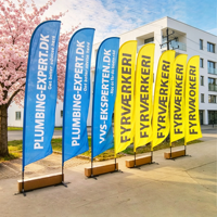 Nouvelle promotion extérieure : Drapeau publicitaire en forme de goutte d'eau, résistant au vent, avec impression personnalisée pour la plage