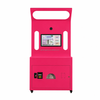 Photomaton rose à écran tactile avec imprimante, machine portable pour fêtes, événements, centres commerciaux, kiosque en libre-service