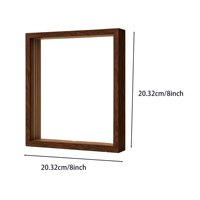 Cadre photo en bois transparent, carré 8, kit d'empreintes de mains pour famille et couple, souvenir artisanal DIY, coffret cadeau pour fête de bébé