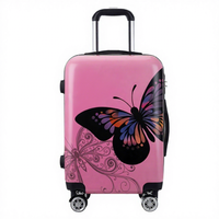 Valise à roulettes imprimée en néoprène imperméable et résistante aux rayures, 20 pouces, avec serrure papillon, pour bagage à main, vente en gros