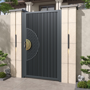 <span class=keywords><strong>Portail</strong></span> de cour moderne en alliage d'aluminium pour villa rurale, maison auto-construite, <span class=keywords><strong>ouverture</strong></span> simple/double, <span class=keywords><strong>portail</strong></span> mère-enfant facile - Product Image 2