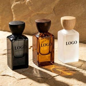 Luxury White Glass Perfume Bottle 30ml 50ml 100ml Ornate Gold Screw Cap Leak Proof Premium Black <b>Gift</b> <b>Box</b> High-end Fragrance - Product Image 1
