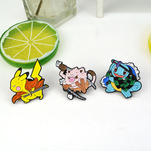 <span class=keywords><strong>Pikachu</strong></span> inspiré Poke/Mon métal artisanat ensemble positif émail épinglettes motivation mignon broche Badges épingles à pouce - Product Image 1