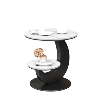 Modern Luxury Movable Iron Metal <b>Coffee</b> <b>Table</b> with Gold Brass <b>Legs</b> & Marble Top <b>for</b> Home Office or Hotels Living Room Entry - Product Image 5