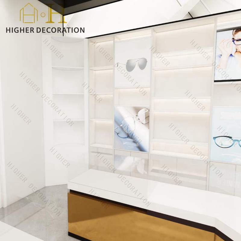 eyewear display cabinet lockable optical shop