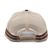 Personnalisation en gros 5 panneaux haut profil deux bandes latérales camionneur maille femme homme casquette avec broderie directe étiquettes latérales