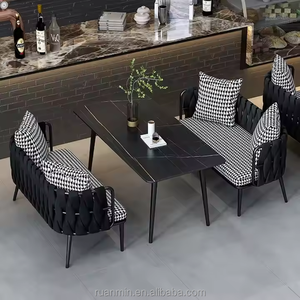 Set di posti a sedere Casual Bubble Cafe da giardino all'aperto per alberghi e caffè per ristoranti e caffè tavolo sedia tessitura - Product Image 6