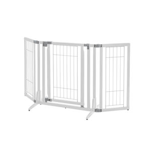 Valla <span class=keywords><strong>perimetral</strong></span> plegable de madera portátil <span class=keywords><strong>para</strong></span> <span class=keywords><strong>perros</strong></span> Puerta de seguridad extensible <span class=keywords><strong>para</strong></span> cachorros sin montaje con soporte de 3 paneles - Product Image 3