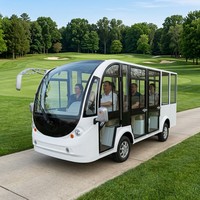 Voiture électrique de tourisme à 8 places avec portes fermées, directement de l'usine, autonomie de 60-140 km, propulsion arrière, contrôleur AC 72V, bus touristique personnalisé OEM