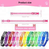 Collier universel réglable pour chien et chat avec clochette, pour petits/moyens chiens, en polyester et plastique, avec motif de patte de dessin animé, pour la promenade des chiens