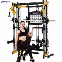 Machine à câbles de musculation multifonctionnelle Smith, amplificateur de puissance, supports muraux, croisement de câbles