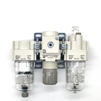 Unité de traitement d'air authentique AC40-04DG-D FRL (Filtre, Régulateur, Lubrificateur) avec purgeur automatique 1/2 pouce – Unité pneumatique combinée