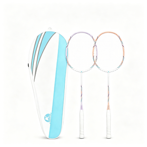 Raquette de badminton légère en carbone aérospatial 4U avec cadre aérodynamique et conception anti-torque pour le jeu compétitif - Product Image 1