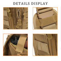 Sac à bandoulière tactique pour homme, imperméable, en Oxford, avec système MOLLE, sac de poitrine EDC, sac à dos transversal, logo personnalisé OEM disponible