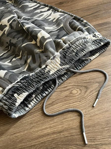 Benutzer definierte Kordel zug Manschette Stickerei Fleece Französisch Terry Loose Distressed Camo <span class=keywords><strong>Camouflage</strong></span> Track Jogging hose Baggy Jogging hose Männer - Product Image 4