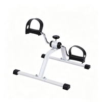 Mini pédalier d'exercice portable, machine à pédales pour les pieds, résistance réglable, pour la rééducation des jambes et des bras à domicile ou au bureau, stepper d'entraînement