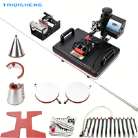 Presse à chaleur semi-automatique 10 en 1 pour sublimation, combo tout-en-un pour l'impression par transfert thermique sur t-shirts, mugs, casquettes, chaussures, stylos