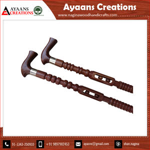 ไม้เท้าด้ามไม้ทองเหลืองดีไซน์เนอร์สำหรับเป็นของขวัญส่งเสริมการขายและธุรกิจ - Product Image 2