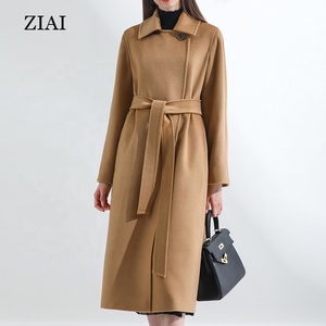 Vente en gros <span class=keywords><strong>manteau</strong></span> en cachemire <span class=keywords><strong>camel</strong></span> pour femmes <span class=keywords><strong>mi</strong></span>-<span class=keywords><strong>long</strong></span> haut de gamme hiver nouveau petit <span class=keywords><strong>manteau</strong></span> en laine style Hepburn - Product Image 1