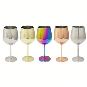 Electroplated Gold Iridescent Black 304 Stainless Steel <b>Goblets</b> <b>Wine</b> Glasses for Luxury Wedding Receptions - Product Image 2