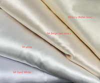 Tissu Mikado Satiné Sergé Double Face Écologique Mémoire 100% Polyester Biologique pour Robe de Mariée Structurée