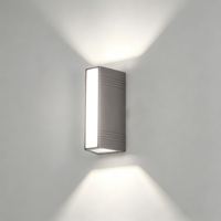 Facile à installer, lumière murale LED étanche en aluminium noir, longue bande, 10W, 16W, 20W, pour jardin