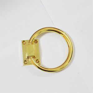 Zinc Alloy Round <b>Pull</b> Ring Cabinet Handle <b>Gold</b> Color Minimalist Design Furniture Hardware A2167 - Product Image 4
