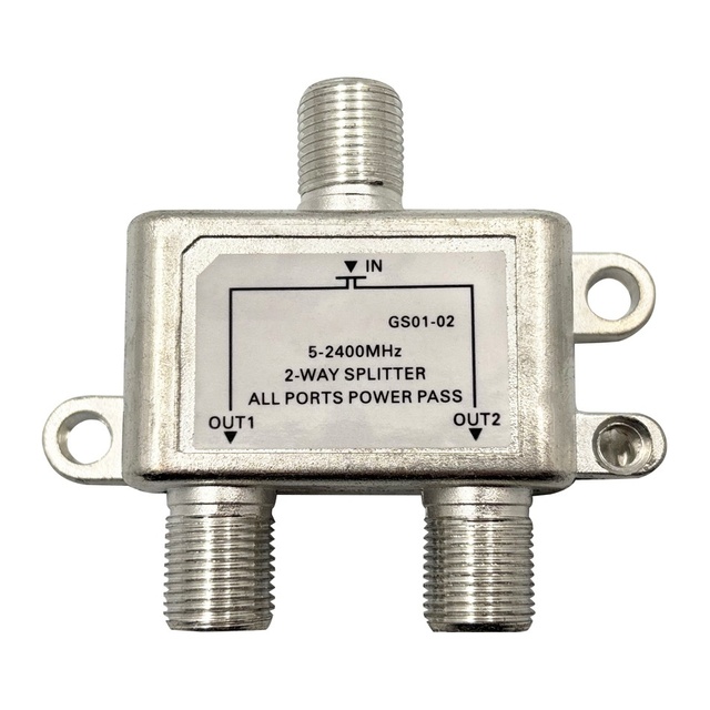 HITEC Satellite Splitter Cable TV Distributor SP02 Zinc Alloy Two-way Brancher Low Price Wholesale