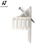 Attache-câbles en polypropylène blanc ou rouge, agrafes multi-câbles à clouer en plastique, serre-câbles pour organiser et sécuriser les câbles