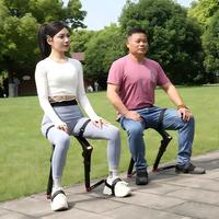 Chaise squelette externe portable, tabouret pliant réglable en hauteur et en inclinaison, siège de travail extérieur léger
