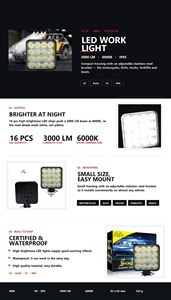 Custom Wide View Super Bright LED Work Spot Light Square Headlight Driving Auxiliary Lamp - Product Image 3