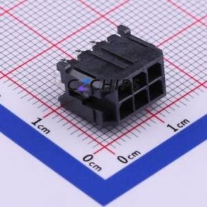 430450624 Wire-to-Board Pin Header Through hole Component (THT),P=3mm Connector 2x3P 3mm Through Hole Micro-Fit (MX 3.0) - Product Image 1