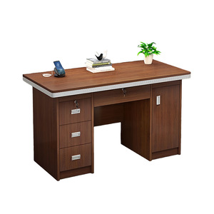 Modern Office <b>Desk</b> <b>Computer</b> <b>Desk</b> With Drawer Lockable Cabinet Home Study Workstation Wooden Veneer Finish - Product Image 3