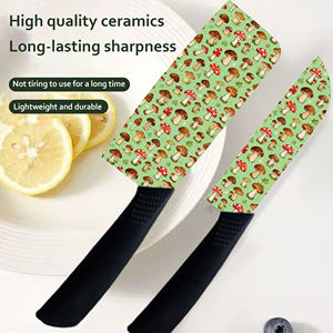 Couteau de chef à lame en céramique, nouveau design, prix d'usine, 6 pièces avec manche en plastique pour les tâches quotidiennes, best-seller, gratuit - Product Image 3
