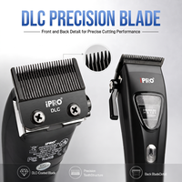 Cortadora de Pelo Profesional IPRO Probarbers, Motor sin Escobillas de 7500 rpm, Aparato de Depilación, Cuchillas DLC