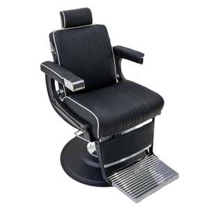 Sillón de Barbería de Cuero Vintage Moderno para Barbería y Salón de Belleza, Mueble con Función Hidráulica Reclinable - Product Image 4