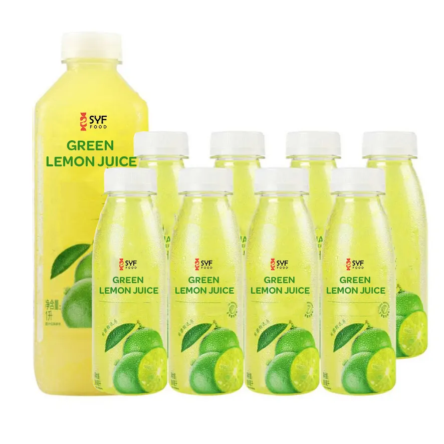 Wholesale 280ml/1000ml Chinese soft drinks green lemon flavour fruit juice soft drinks