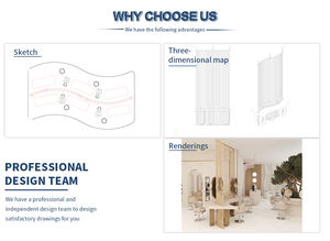 Vitrine de comptoir de bijouterie en verre de luxe Vitrine Design d'intérieur 3D personnalisé avec éclairage LED pour bijouteries - Product Image 6