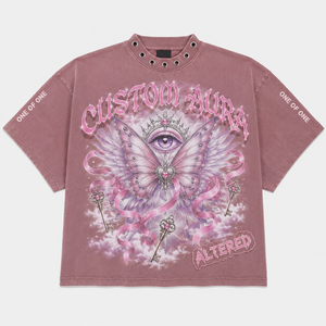 เสื้อยืดโออีเอ็มประดับเพชรเทียม 300GSM ผ้าคอตตอนหนานุ่ม ซักแบบ Dirty Wash ทรงโอเวอร์ไซส์ ครอป ทรงบ็อกซี่ ลายกราฟิกแบบ Hotfix เสื้อยืดผู้ชาย - Product Image 1