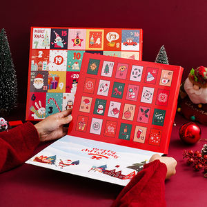 Boîte-cadeau vide personnalisée pour <span class=keywords><strong>calendrier</strong></span> de l'avent de Noël, emballage pour aliments et jouets de Noël, boîte mystère DIY, boîtes en papier surprise - Product Image 6