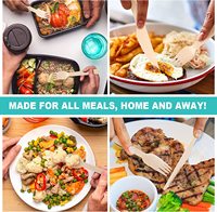 Couverts Écologiques Jetables Personnalisés avec Logo, Couteau, Fourchette et Cuillère en Bois, Biodégradables pour Restaurant, avec Sac