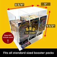 Distributeur d'acrylique Booster à 3 fentes compatible avec les Pokemon et autres TCG | S'adapte facilement à toute la boîte Booster