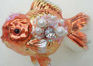 ของตกแต่งแก้วรูปปลาประดับมุกและเพชรหลากสีขายส่ง ยอดนิยม เปลี่ยนสีได้ตามลำดับ ตกแต่งเทศกาลปลาเขตร้อน - Product Image 5