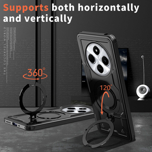 Redmi 14C 4G lai bảo vệ điện thoại di động trường hợp 360 ° xoay chân đế chống sốc TPU + PC chống trầy xước bao gồm sạc không dây - Product Image 4