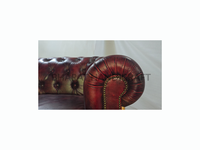 Klassisches Chesterfield-Sofa mit Drei Sitzen aus Echtleder, Elegantes Design, Handgefertigte Details, Hochwertige Verarbeitung, Stabiler Rahmen