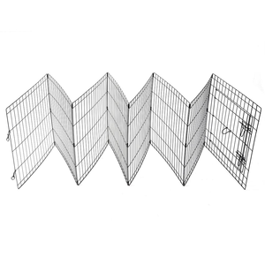 กรงออกกำลังกายสำหรับสัตว์เลี้ยงแบบพับได้ ทำจากโลหะ 8 แผง ไม่มีประตู ขนาด 60 x 60 x 30 นิ้ว สีดำ - Product Image 6
