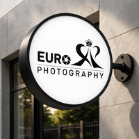 Publicité Logo personnalisé rond publicité caissons lumineux signalisation extérieur entreprise magasin signe lumières circulaire led boîte à lumière signe